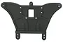A black RPM rear shock tower for Traxxas RC vehicles, showing the molded plastic design with multiple mounting holes.