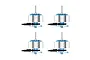 Four BetaFPV 0702SE II 27000kV brushless motors arranged in a grid against a white background.