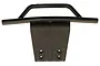 RPM black front bumper and skid plate set for Traxxas Slash 2WD and Nitro Slash RC vehicles.