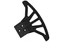 A black RPM wide front bumper for an RC vehicle, featuring a triangular, vented design with three mounting holes.