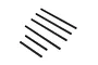 A set of six black metal hinge pins of varying lengths arranged diagonally on a white background.