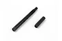 A Maverick RC differential input shaft and a smaller matching metal shaft component on a white background.