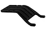 A black RPM rear skid plate for an RC vehicle, shown from an angled perspective against a white background.