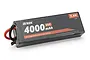 Atrek 7.4V 4000mAh 25C 2S hard case LiPo battery with black casing and red and black wires.