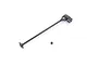 Kyosho HD rear centre CVD driveshaft for RC cars, featuring a black metal shaft with a universal joint and a separate small grub screw.