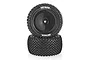 Atrek 2.3" Tracer Pro Knobby Rear Buggy Tyres on Black Dish Rims - Glued Wheels 2Pcs 2121