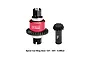 GPM Racing front differential gear set with a red aluminium housing and black steel gears, featuring a 12T pinion and 30T ring gear.