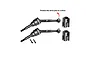 GPM Carbon Steel Front CVD Driveshafts 2Pcs SLAM041FS-BK