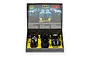 Scalextric Batmobile Ultimate Collection set featuring three 1/32 scale slot cars from 1966, 1989, and 2022 inside a display box.