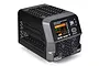 SkyRC BD380+ battery discharger and analyzer unit with a digital display showing CC mode, voltage, and current readings.