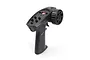 A black Maverick MTX-702 2.4Ghz 2-channel pistol-grip RC transmitter viewed from the rear angle.