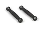 Two black plastic RC steering links with metal pivot balls at each end, shown against a plain white background.