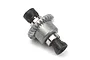 A complete assembled differential unit for a Maverick RC vehicle, featuring a metal gear housing and black plastic drive cups.