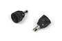 Two Maverick differential outdrive cups featuring a black plastic cup section and a silver metal shaft with a cross-pin hole.