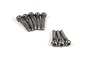 A set of eight Maverick partial thread shaft screws with hex heads arranged on a white background.
