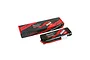 Gens Ace 7.2V 3000mAh NiMH battery pack and its original black and red branded cardboard packaging box.