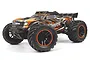 BlackZon Spryte ST Turbo 1/20 scale RC stadium truck in orange and black livery, featuring off-road tires and a rear spoiler.