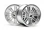 HPI 3.3" 8 Spoke Matte Chrome Rims 2Pcs 3139