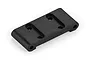 A black plastic RC car front lower bulkhead component shown from a high angle on a white background.