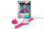 UDI RC U76 Whirly Watch UFO in pink, featuring a wrist-worn controller and a small drone component, displayed with its retail packaging.