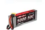 Venom 7.4V 5000mAh 50C 2S LiPo battery in a hard case with a yellow XT60 connector and balance plug.