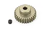 Atrek HD aluminium 29T 48dp pinion gear with a small black grub screw on a white background.