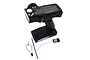 Rovan FS-GT3B 3-channel radio transmitter and receiver set with antenna tube and zip tie on a white background.