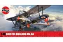 Box art for Airfix 1/48 Bristol Bulldog Mk.IIA model kit showing a silver biplane flying over clouds with the Airfix logo in the top left corner.