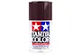 A 100ml can of Tamiya TS-11 Maroon lacquer spray paint for plastic models, featuring the iconic Tamiya red and blue star logo on a white label.