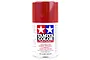 A 100ml can of Tamiya TS-39 Mica Red lacquer spray paint for plastic models, featuring a red cap and white label with the Tamiya logo.