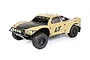 Rovan 32cc LT320S V2 1/5 scale RC short course truck in tan and black with off-road tires and LED light bar.