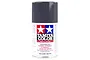 A 100ml can of Tamiya TS-48 Gunship Grey lacquer spray paint for plastic models, featuring the Tamiya logo and safety warnings on a white background.