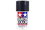 A 100ml can of Tamiya TS-64 Dark Mica Blue lacquer spray paint for plastic models, featuring the Tamiya logo on a white background.