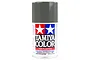 A 100ml can of Tamiya TS-70 Olive Drab (JGSDF) lacquer spray paint for plastic models, featuring the Tamiya logo on a white background.