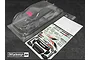 Bittydesign 1/10 scale A3-F FWD unpainted clear polycarbonate RC car body shell with included decal sheet and hardware bag.