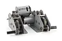 Heng Long metal gear transmission unit with dual electric motors and gearboxes for RC tanks.
