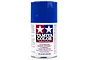A 100ml can of Tamiya TS-93 Pure Blue lacquer spray paint, featuring the Tamiya logo and safety warnings on a white background.