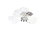 Kyosho 2020 Mercedes-AMG GT3 clear unpainted RC body shell kit with decals, plastic parts, and hardware on a white background.