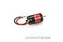 JConcepts Silent Speed 550 size 13T brushed RC motor with red and black wiring and bullet connectors on a white background.