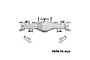 A silver GPM Racing aluminium front axle housing for an RC vehicle, shown with two separate mounting brackets and black hardware on a white background.