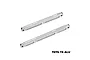 Two silver GPM Racing aluminium centre brace bars for RC cars, featuring 7075-T6 aluminium construction and EXB branding.