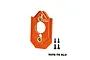 An orange GPM Racing aluminium motor mount with four black screws on a white background.