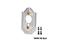 A silver GPM Racing aluminium motor mount with two brass inserts and four black screws on a white background.