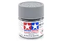 A small glass jar of Tamiya XF-66 Light Grey flat acrylic paint with a grey ribbed plastic cap against a white background.