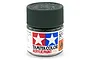 A 10ml jar of Tamiya XF-70 Dark Green 2 flat acrylic paint with a dark green ribbed screw cap against a white background.