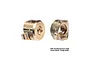 Two GPM Racing brass steering hubs for RC cars, marked with L and R and 7g weight, against a white background.
