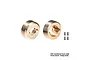 Two GPM Racing brass weighted rear hubs for RC cars, each weighing 5g, shown with four small black screws on a white background.