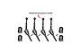 GPM Carbon Steel Front and Rear CVD Driveshafts with Drive Cups Set SLAM4041-BK