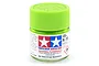 A 10ml jar of Tamiya X-15 Light Green gloss acrylic paint with a bright green screw-top lid against a white background.