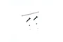 FMS RC front CVD driveshaft set components including a metal tie rod, two black axle shafts, and small hardware pins.